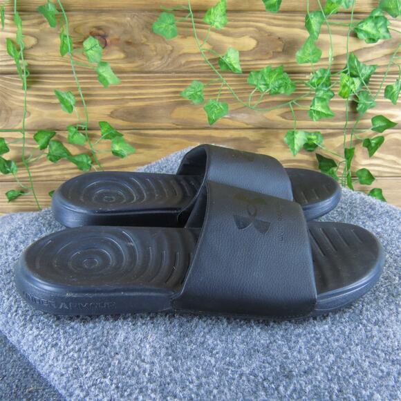 Under Armour Men's Slide Black Synthetic Size 10 Medium Gently Used 2025 - Picture 3 of 7